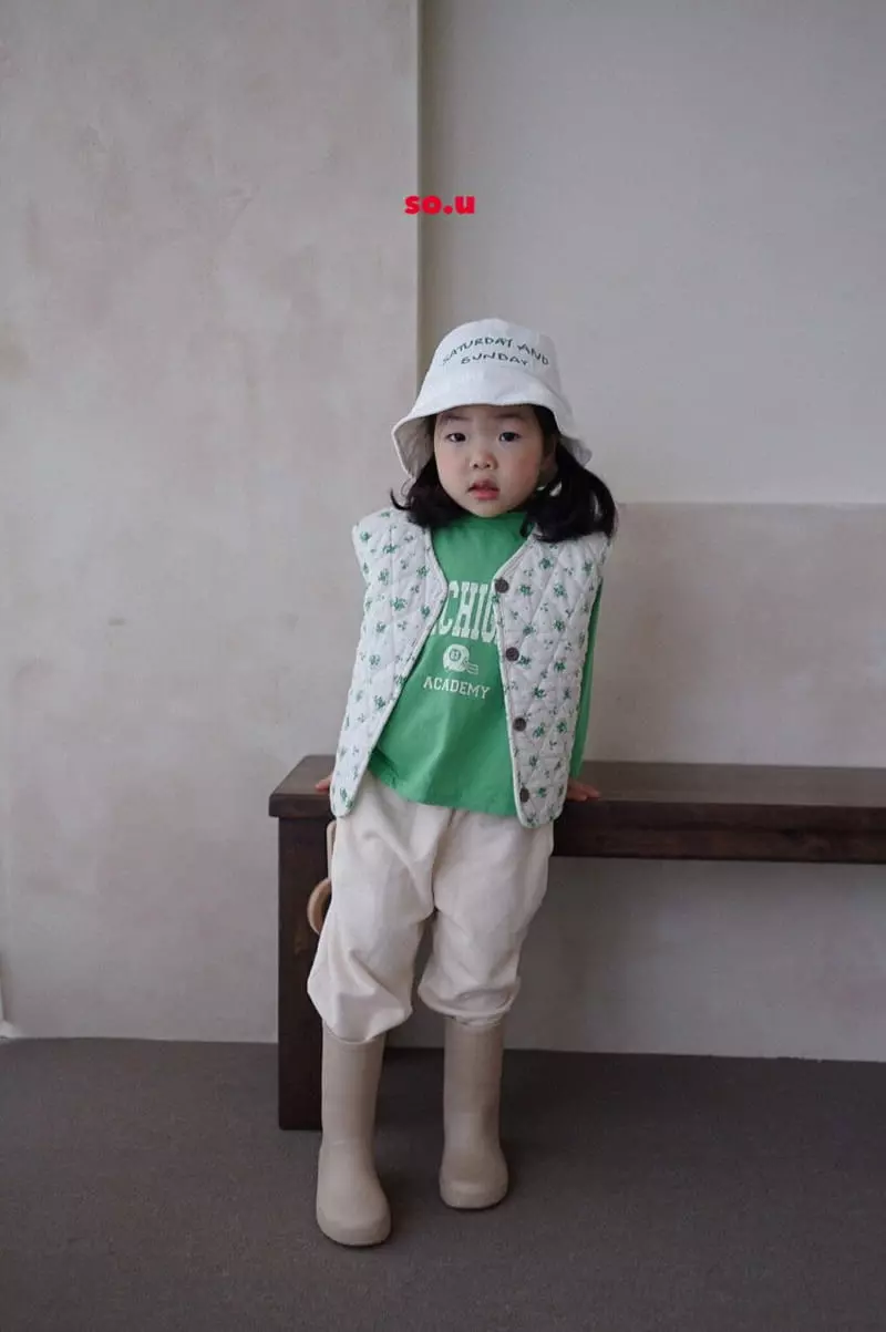 So U - Korean Children Fashion - #magicofchildhood - Flower Quilitng Vest - 8