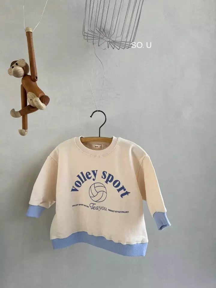 So U - Korean Children Fashion - #magicofchildhood - Volleyball Sweatshirt - 5