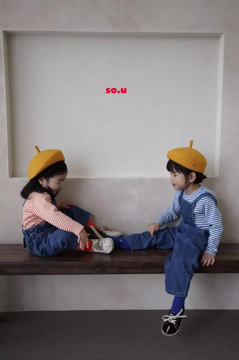 So U - Korean Children Fashion - #minifashionista - Denim Dungarees Pants - 2