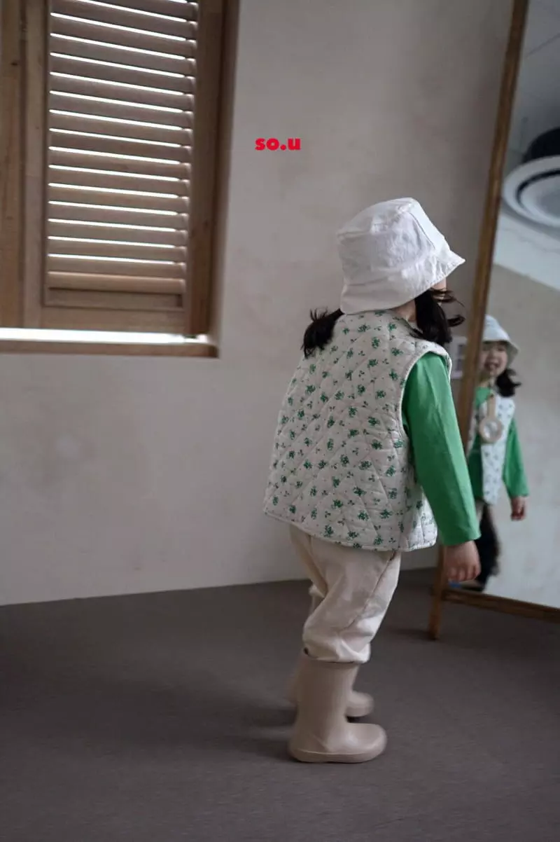 So U - Korean Children Fashion - #minifashionista - Flower Quilitng Vest - 9