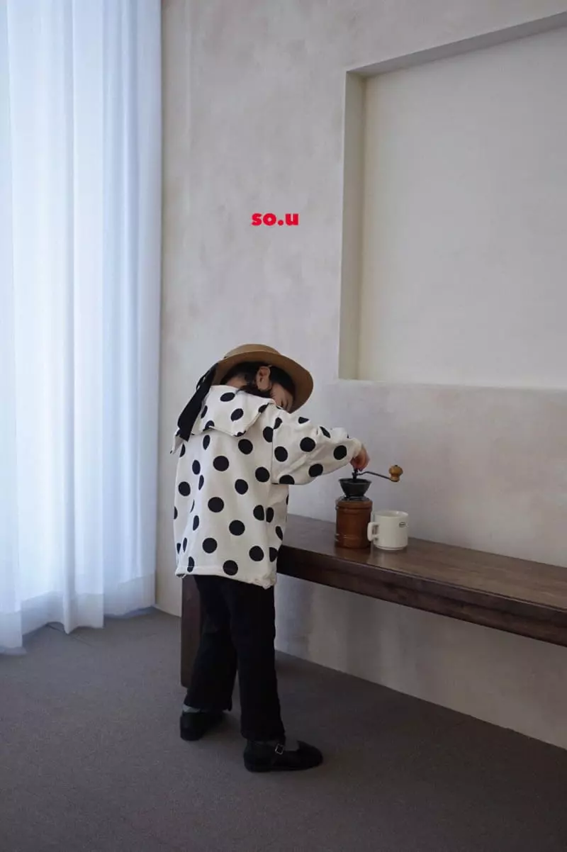 So U - Korean Children Fashion - #prettylittlegirls - Dot Collar Jumper - 5