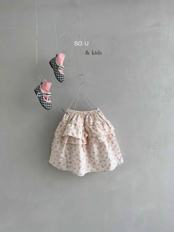 So U - Korean Children Fashion - #prettylittlegirls - Can Can Long Skirt