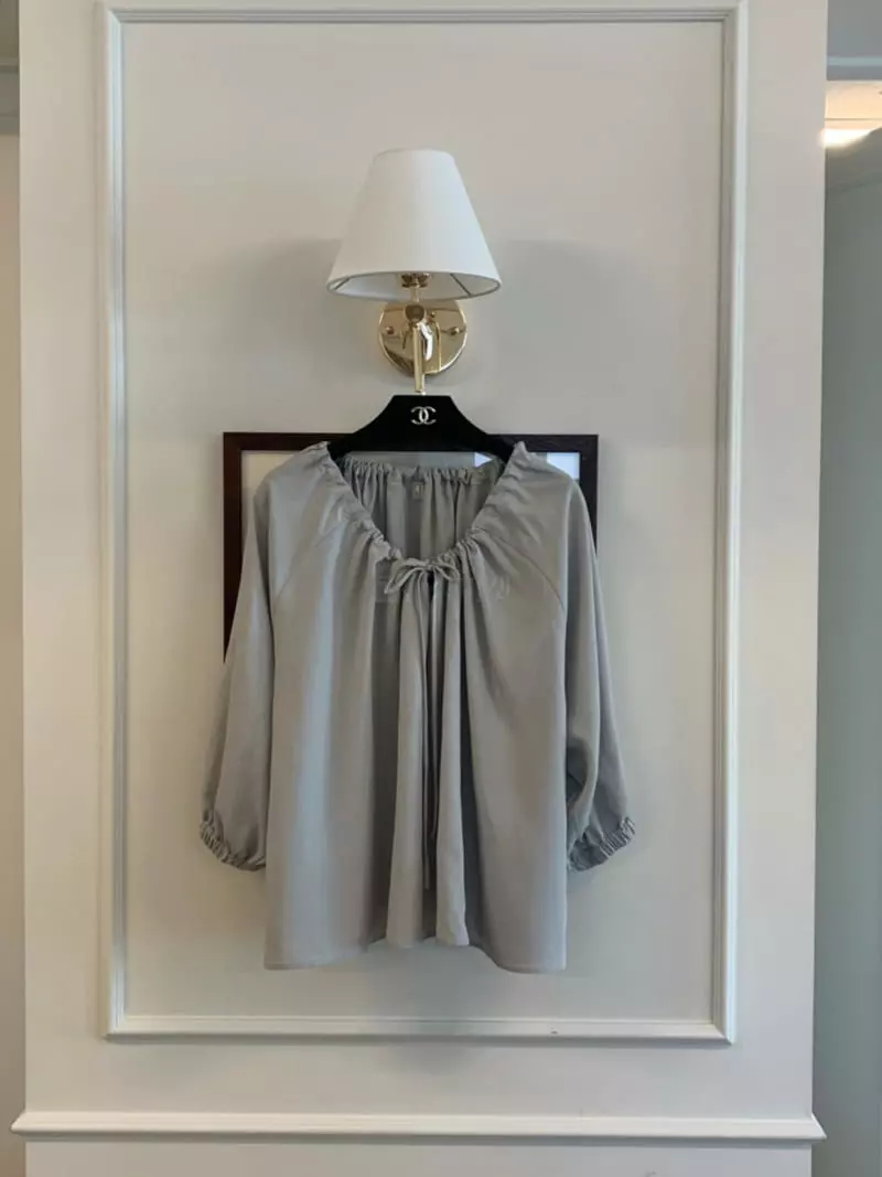 Sold Out - Korean Women Fashion - #womensfashion - Shirring Strap Blouse - 4