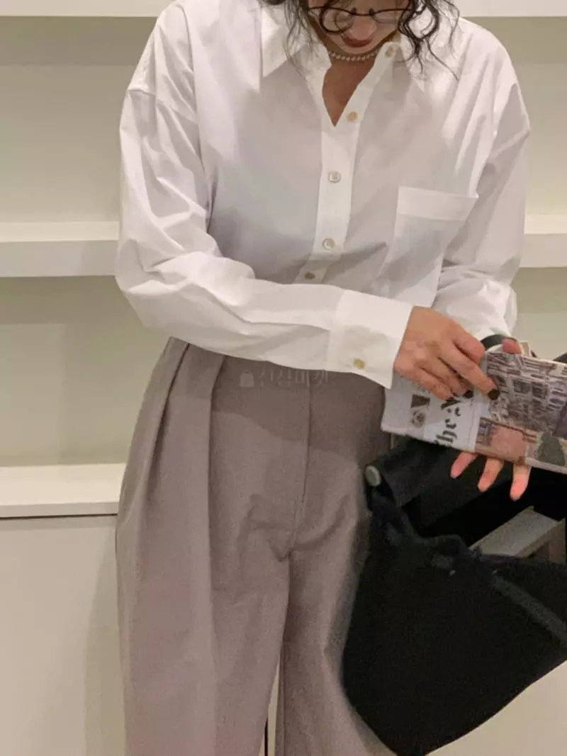 Sold Out - Korean Women Fashion - #momslook - Basic Oxford Shirt