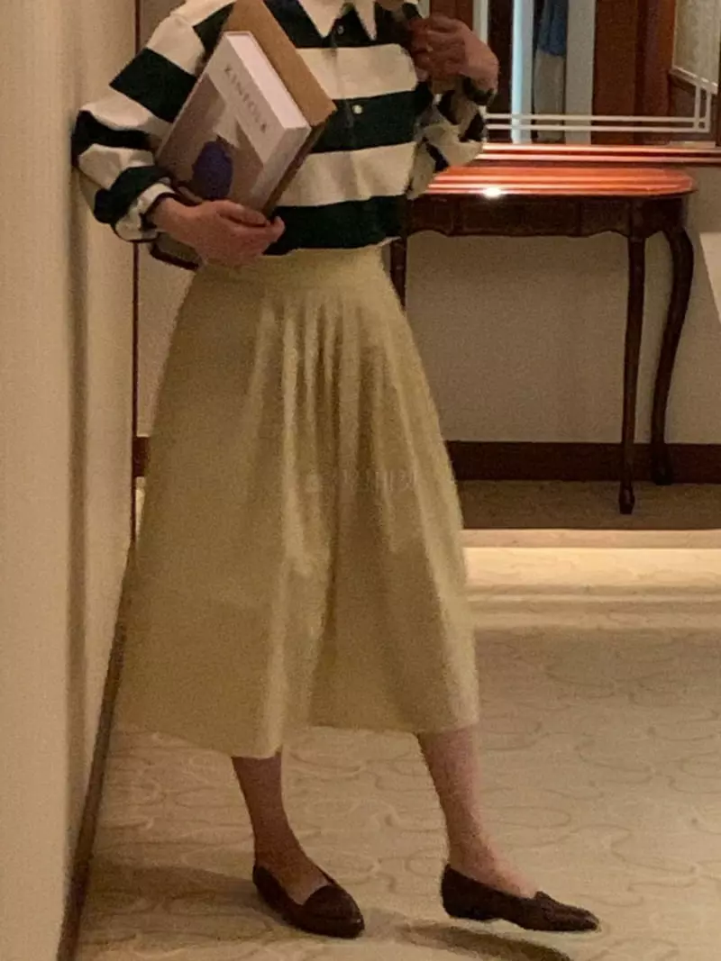 Sold Out - Korean Women Fashion - #vintagekidsstyle - Wrinkle Skirt