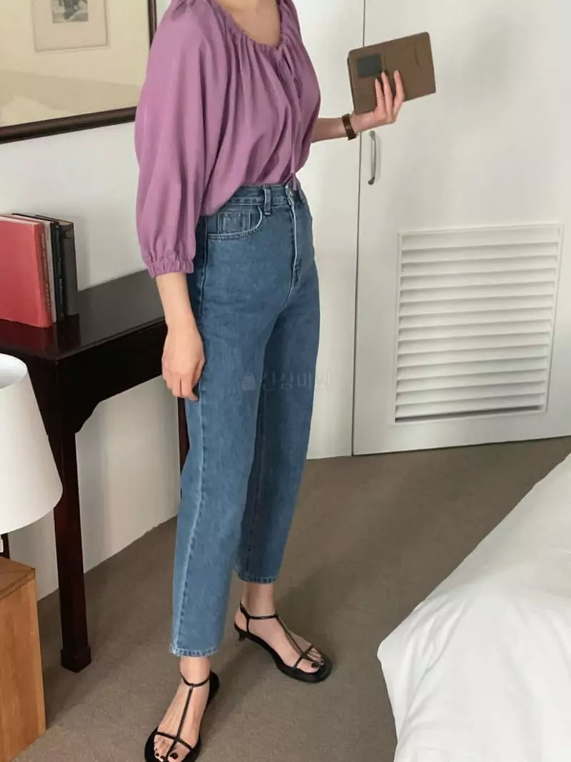 Sold Out - Korean Women Fashion - #womensfashion - Shirring Strap Blouse - 3