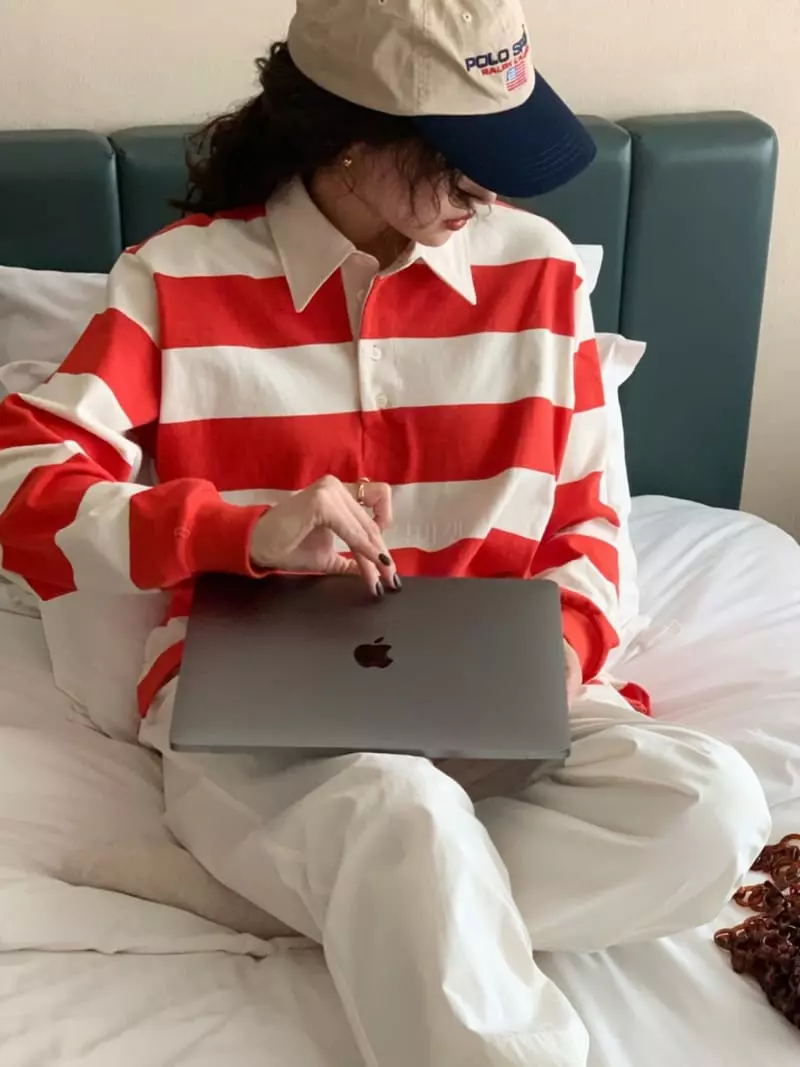Sold Out - Korean Women Fashion - #womensfashion - Pin Rugby Tee