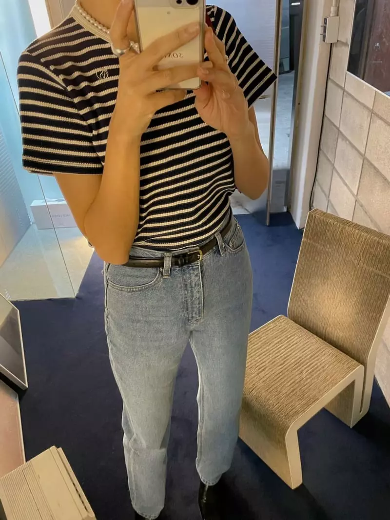 Sono De Seoul - Korean Women Fashion - #momslook - Butter Waffle Tee - 2