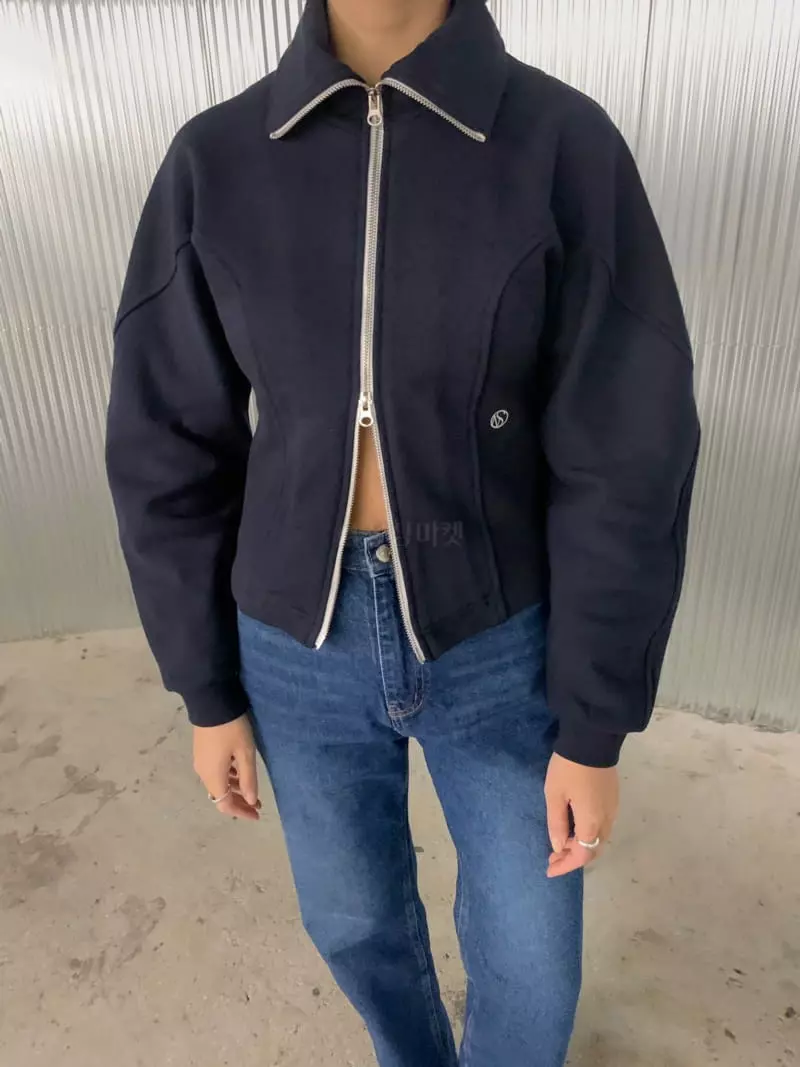 Sono De Seoul - Korean Women Fashion - #momslook - Blur Zip-up Jacket