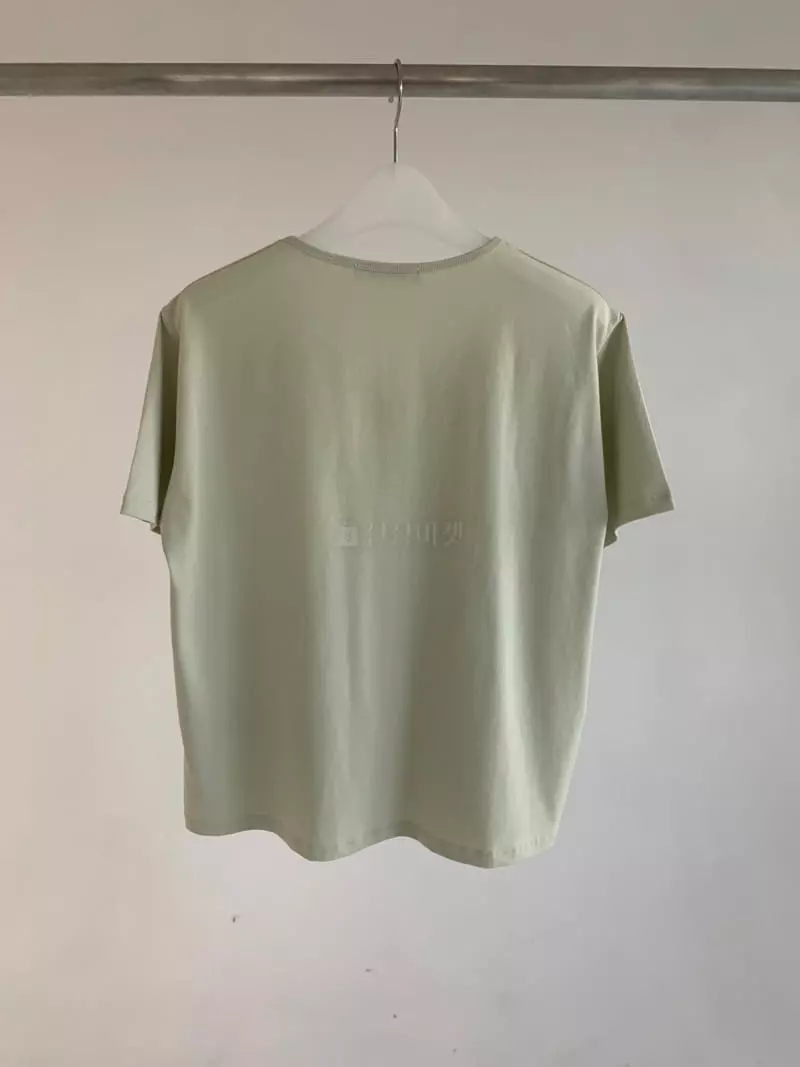 Sono De Seoul - Korean Women Fashion - #restrostyle - Basic U-neck Silket Tee - 3