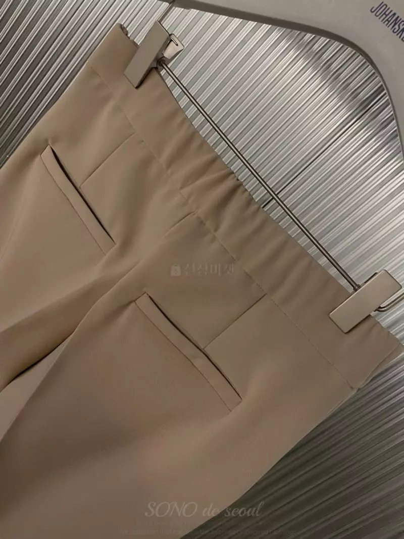Sono De Seoul - Korean Women Fashion - #womensfashion - Banding Bootcut Pants - 3