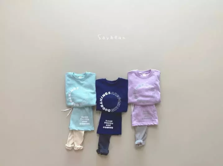 Soybean - Korean Children Fashion - #childrensboutique - Twice Leggings Top Bottom Set - 8