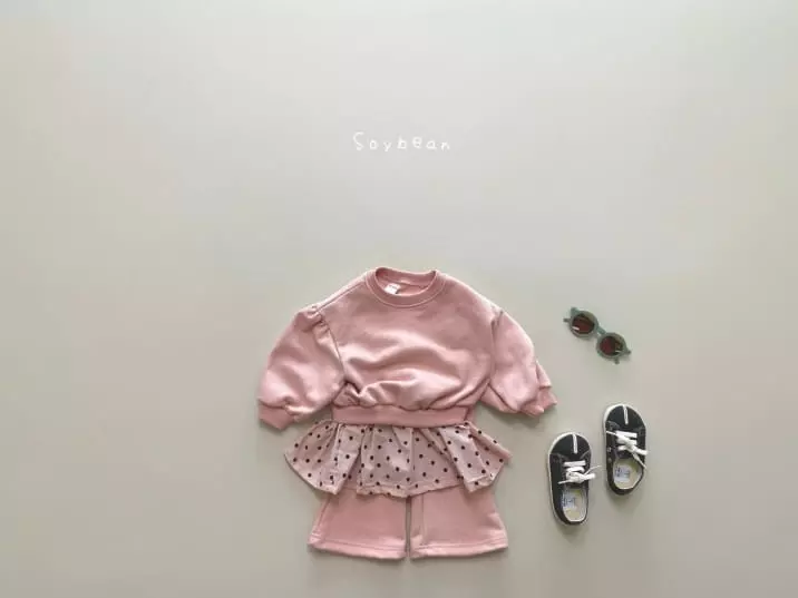 Soybean - Korean Children Fashion - #kidsstore - Dot Skirt Top Set - 3