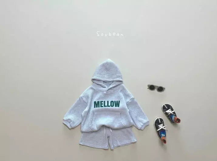 Soybean - Korean Children Fashion - #kidzfashiontrend - Mellow Waffle Top Bottom Set - 3