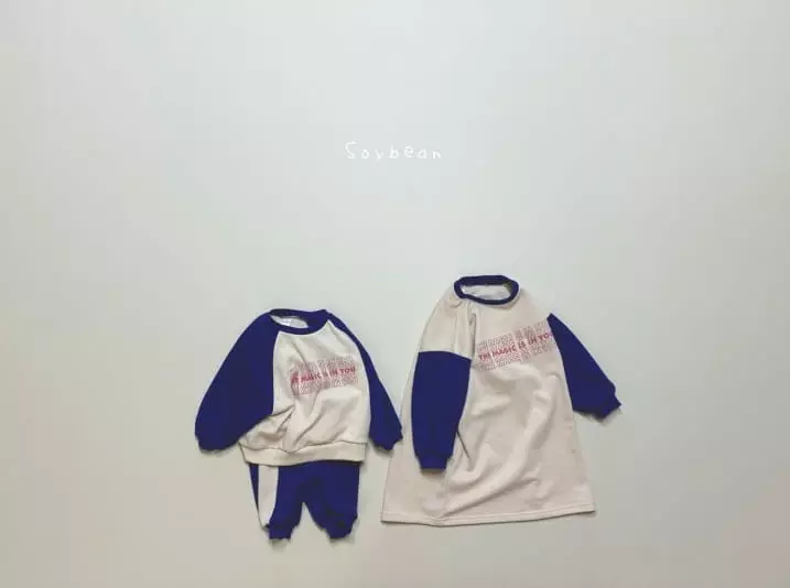 Soybean - Korean Children Fashion - #magicofchildhood - Raglan Color Top Bottom Set - 5