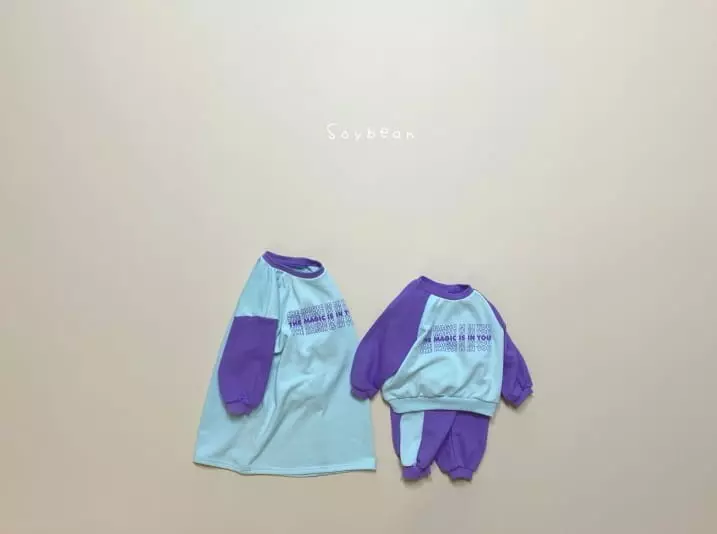 Soybean - Korean Children Fashion - #minifashionista - Raglan Color Top Bottom Set - 6