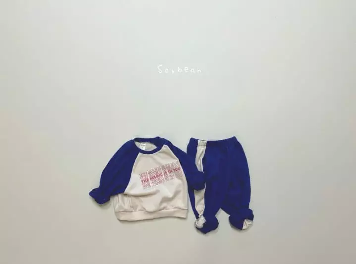 Soybean - Korean Children Fashion - #todddlerfashion - Raglan Color Top Bottom Set - 8