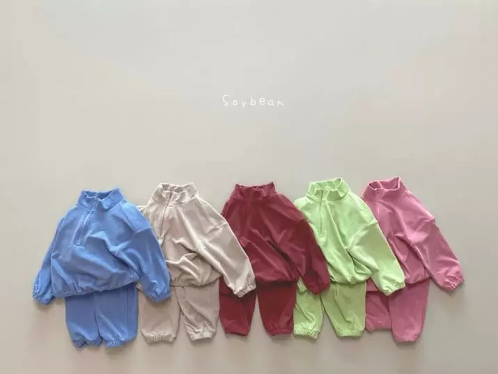 Soybean - Korean Children Fashion - #todddlerfashion - Overfit Terry Top Bottom Set