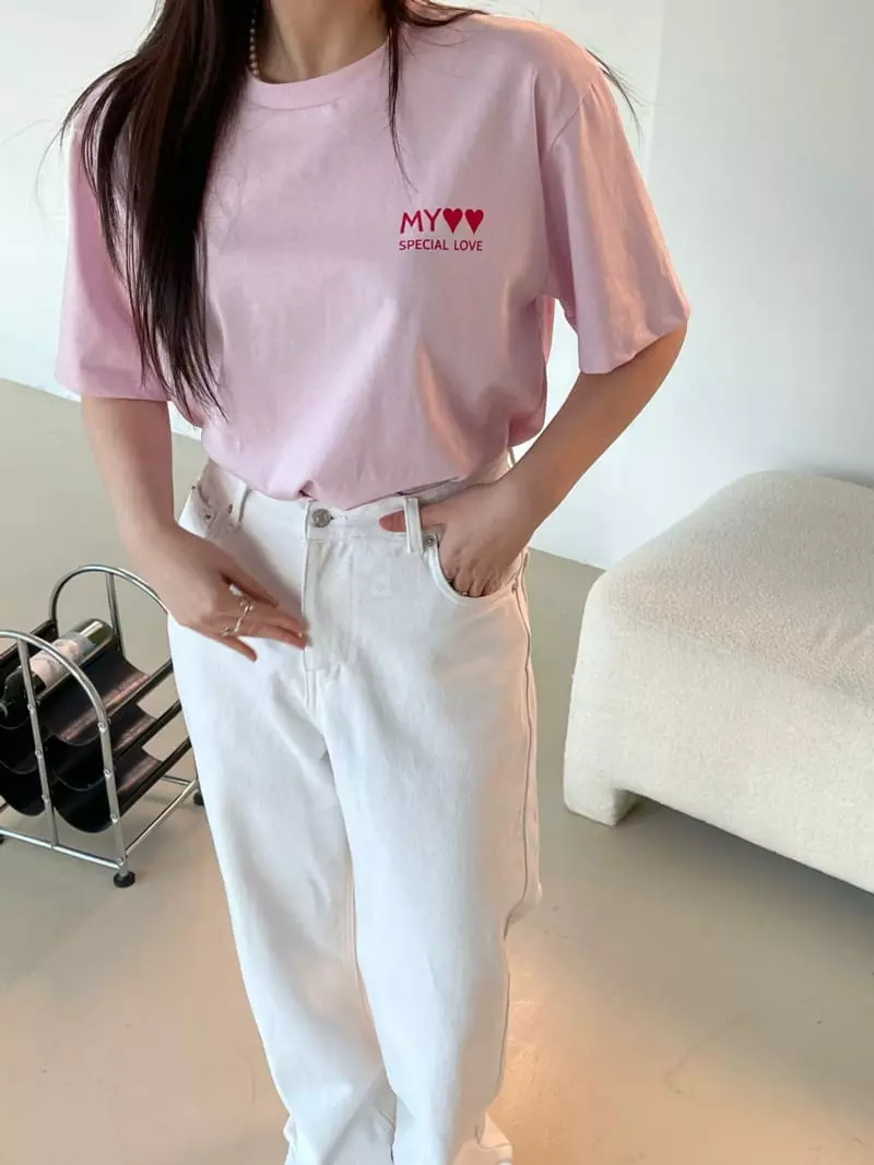 Special - Korean Women Fashion - #romanticstyle - Love Tee - 3
