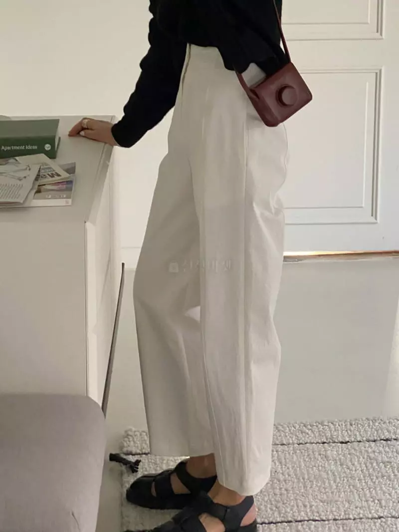 Ssemienne - Korean Women Fashion - #momslook - Schuller Open Pants - 3