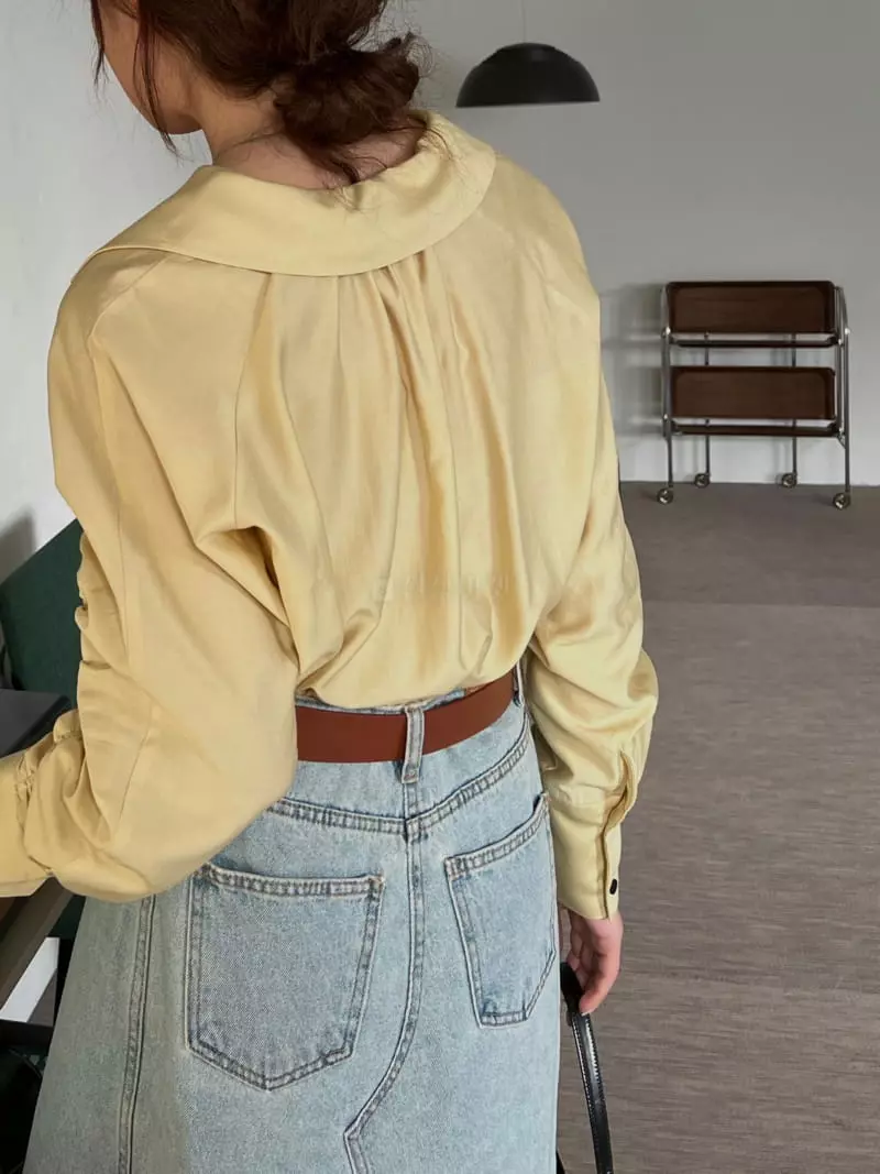 Ssemienne - Korean Women Fashion - #momslook - Vogue Shirring Blouse - 2