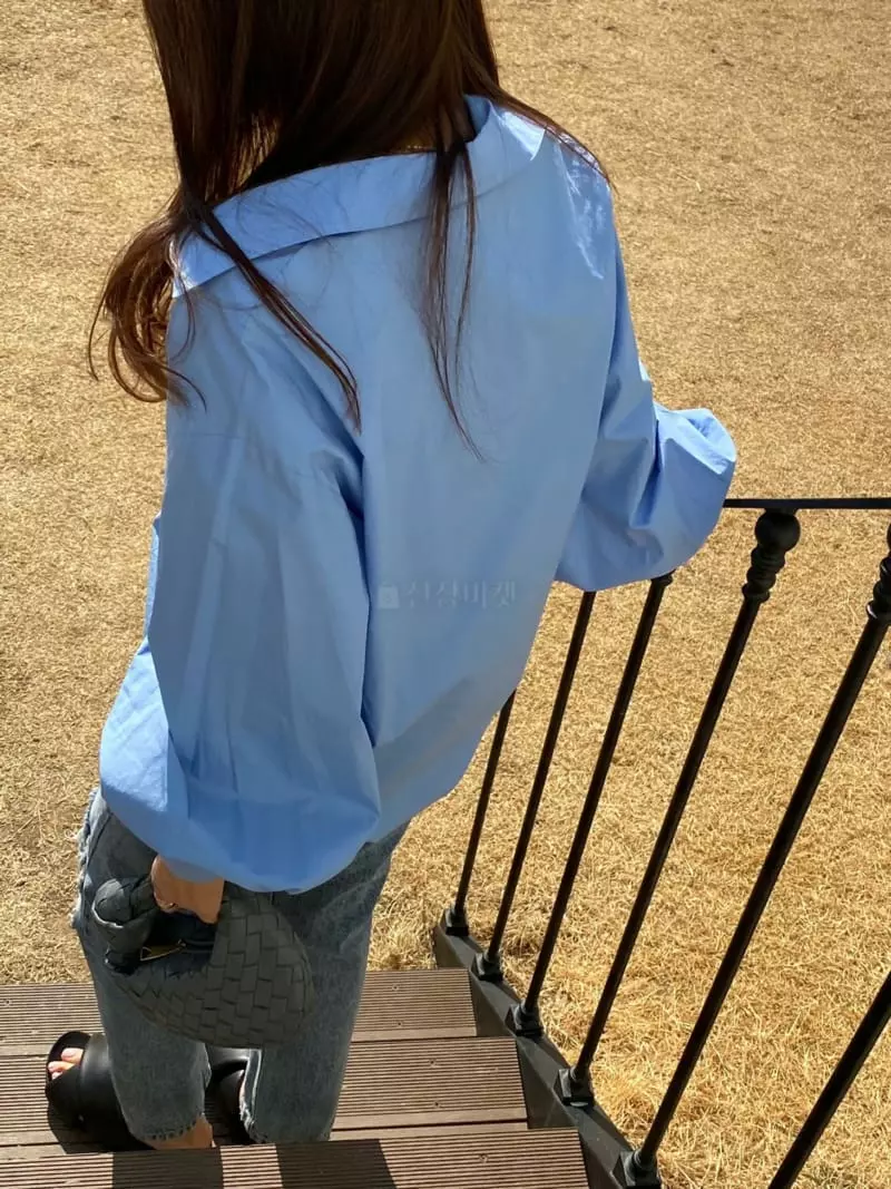 Ssemienne - Korean Women Fashion - #momslook - Ball Vely Shirt - 3