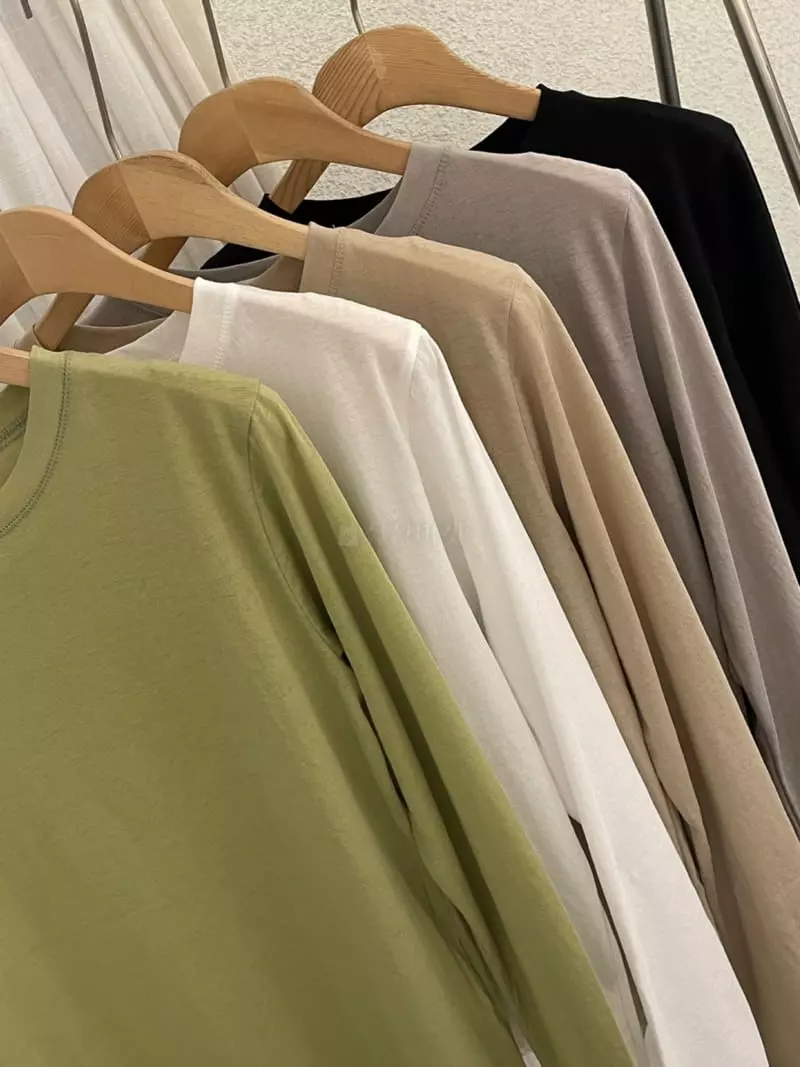 Ssemienne - Korean Women Fashion - #womensfashion - Silky Round Tee - 4