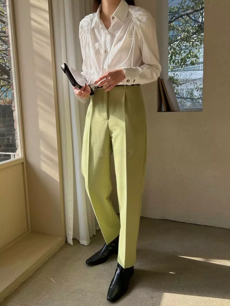 Ssemienne - Korean Women Fashion - #momslook - Wave Silky Blouse - 3