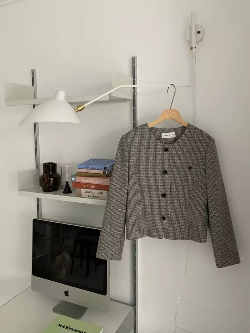 Ssemienne - Korean Women Fashion - #momslook - Totem Check Jacket - 4