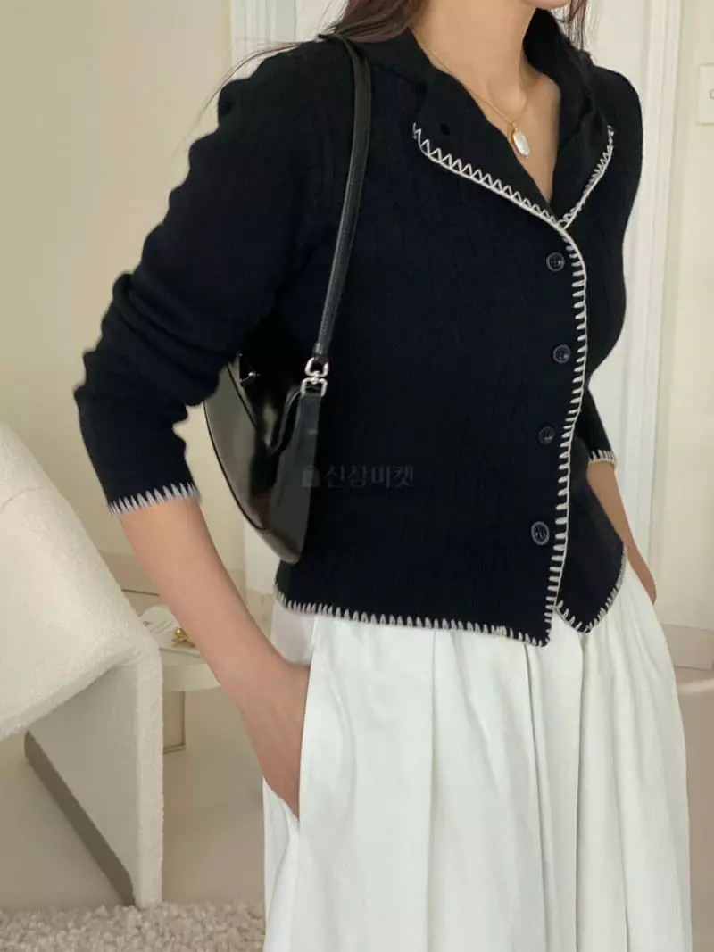 Ssemienne - Korean Women Fashion - #pursuepretty - Jasmine Stitch Cardigan - 3