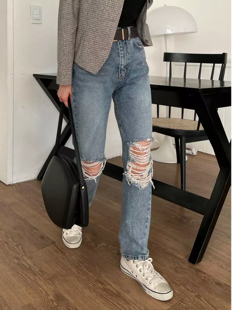 Ssemienne - Korean Women Fashion - #pursuepretty - Vintage Jeans - 2