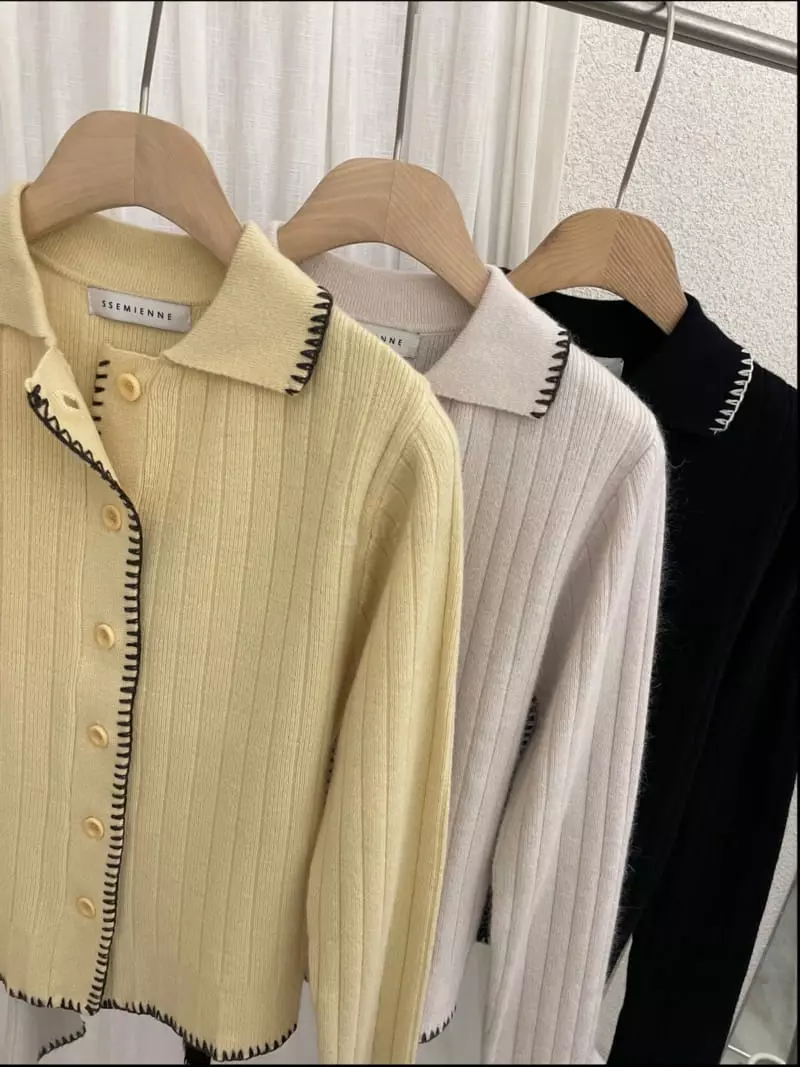 Ssemienne - Korean Women Fashion - #pursuepretty - Jasmine Stitch Cardigan - 4