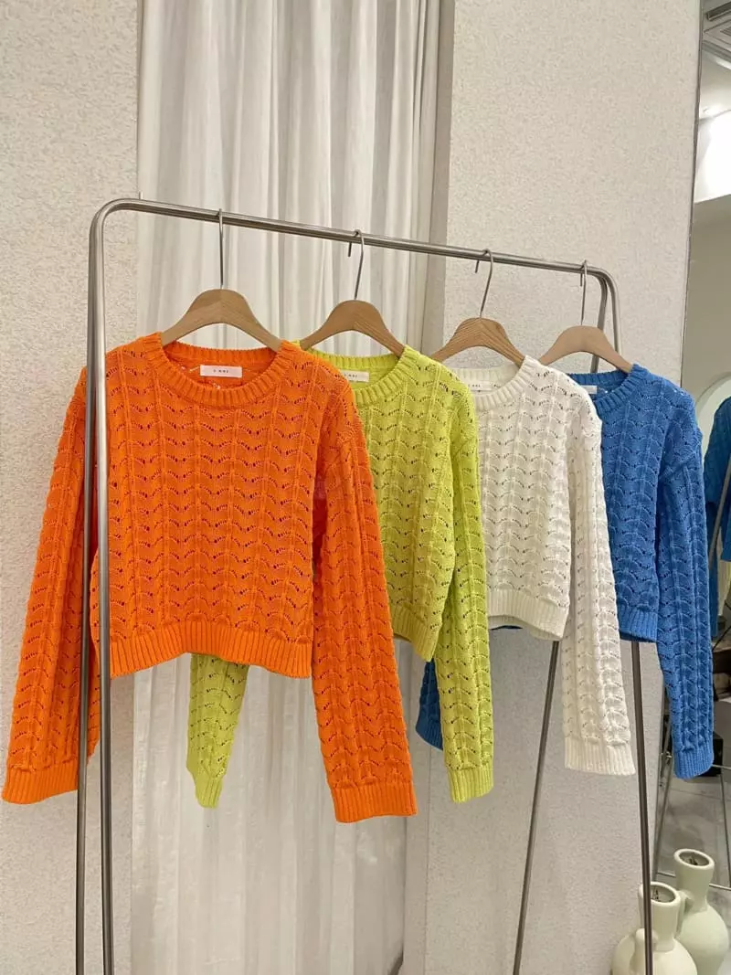 Ssemienne - Korean Women Fashion - #romanticstyle - Ive Scotch Knit Tee - 4