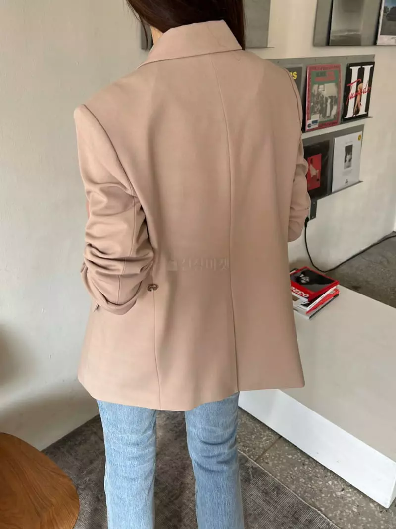 Ssemienne - Korean Women Fashion - #vintageinspired - Signature Belted Jacket - 3