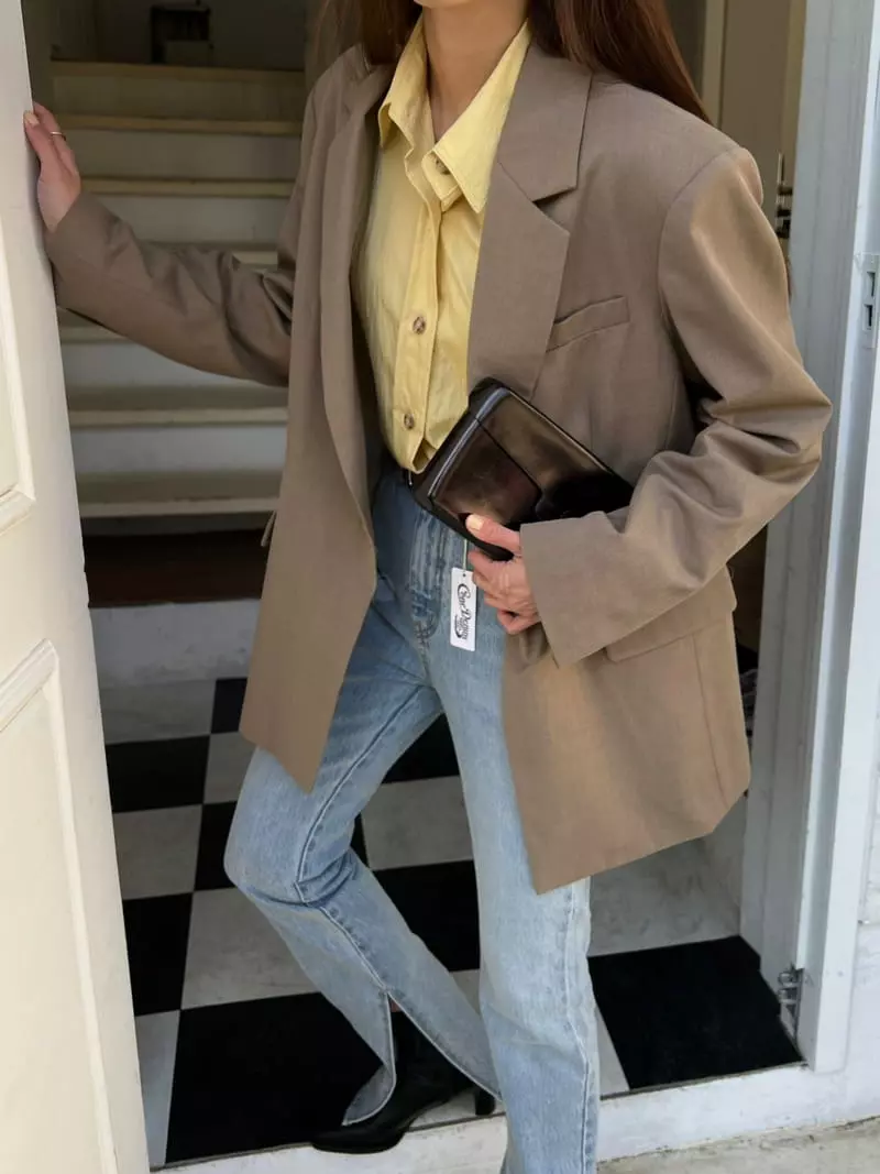 Ssemienne - Korean Women Fashion - #vintageinspired - Athe Button Jacket - 2