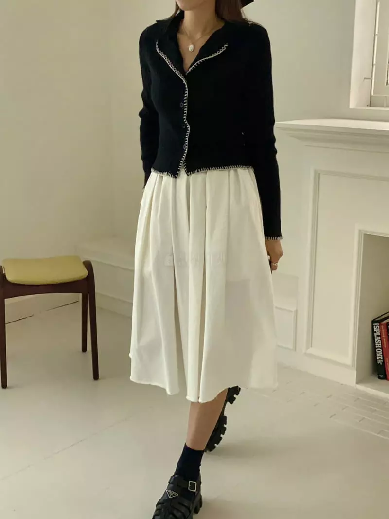 Ssemienne - Korean Women Fashion - #vintageinspired - Jasmine Stitch Cardigan