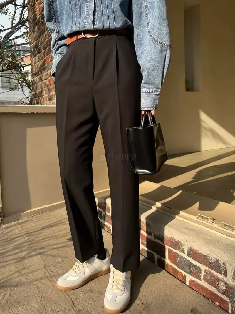 Ssemienne - Korean Women Fashion - #vintagekidsstyle - Story Slim Pants