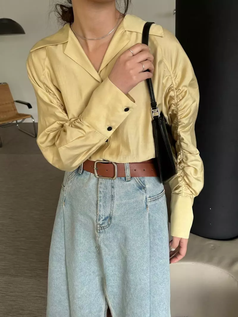 Ssemienne - Korean Women Fashion - #womensfashion - Vogue Shirring Blouse