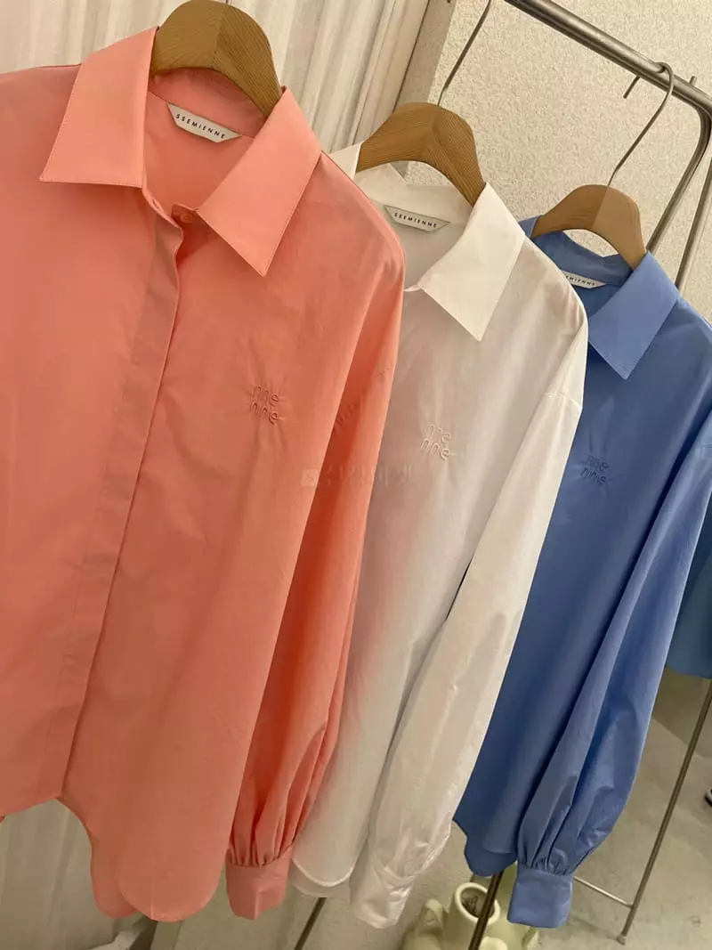 Ssemienne - Korean Women Fashion - #momslook - Ball Vely Shirt - 4