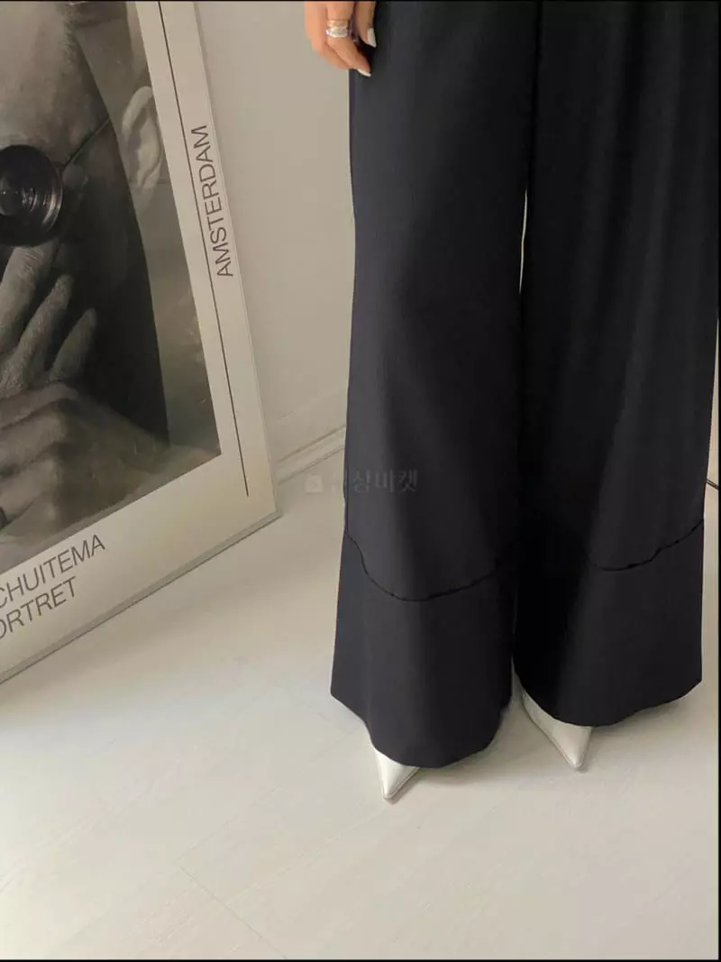 Ssemienne - Korean Women Fashion - #womensfashion - Stripe Banding Pants - 2