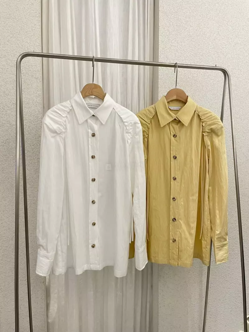 Ssemienne - Korean Women Fashion - #momslook - Wave Silky Blouse - 4