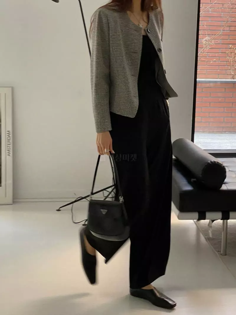 Ssemienne - Korean Women Fashion - #womensfashion - Totem Check Jacket - 2