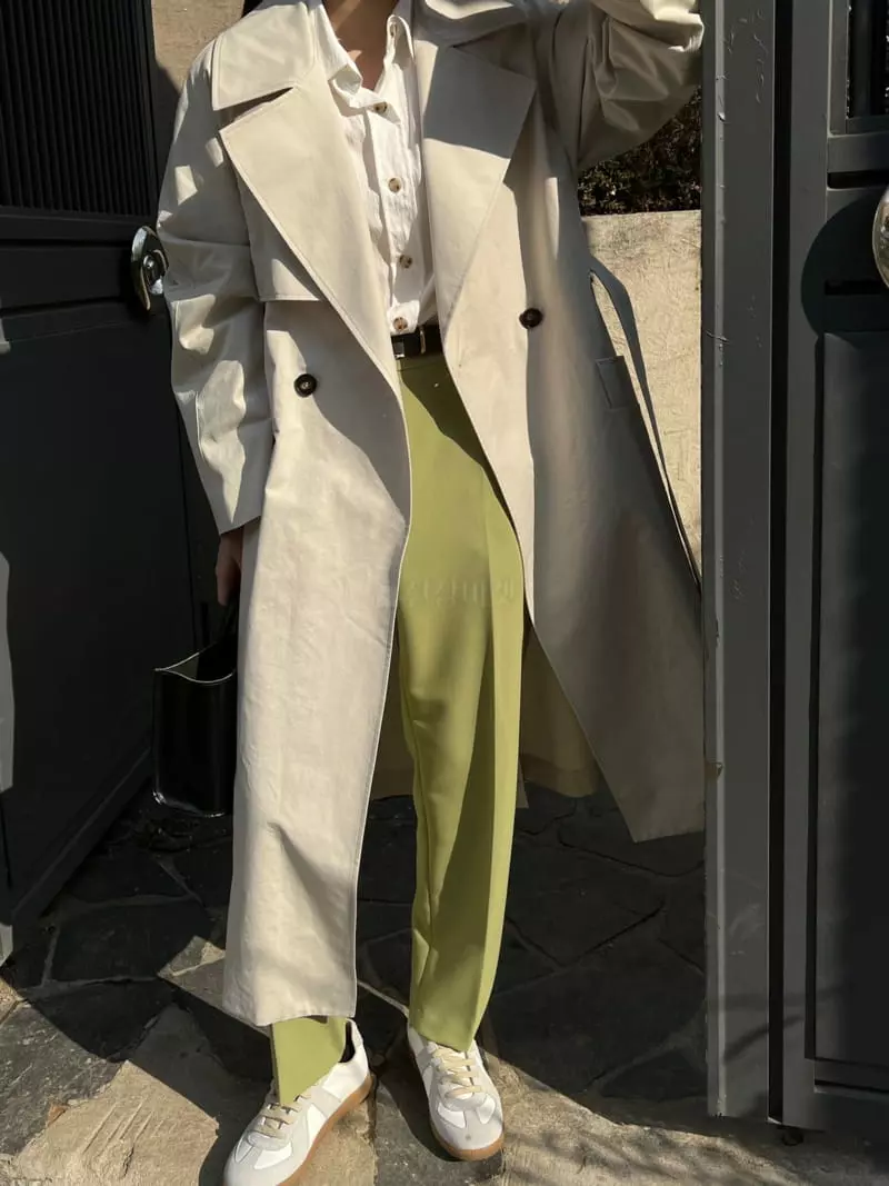 Ssemienne - Korean Women Fashion - #momslook - Mir Belted Trench Coat - 4