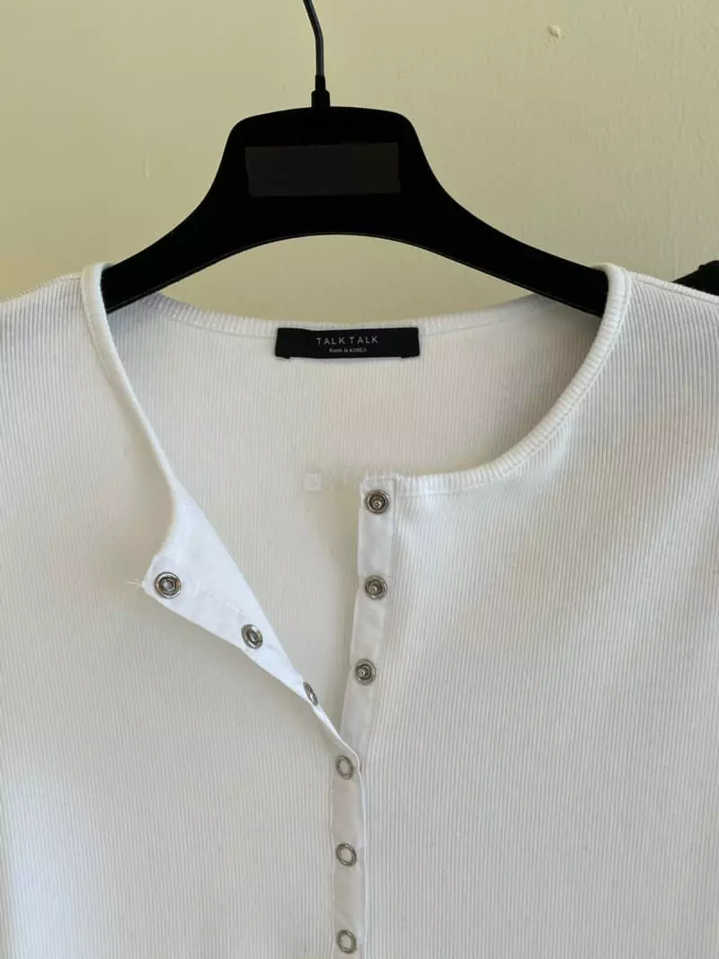 Talktalk - Korean Women Fashion - #momslook - Best Snap Tee - 3