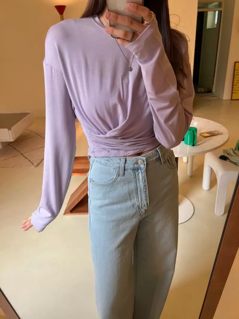 Talktalk - Korean Women Fashion - #shopsmall - Basil Crop Tee - 3