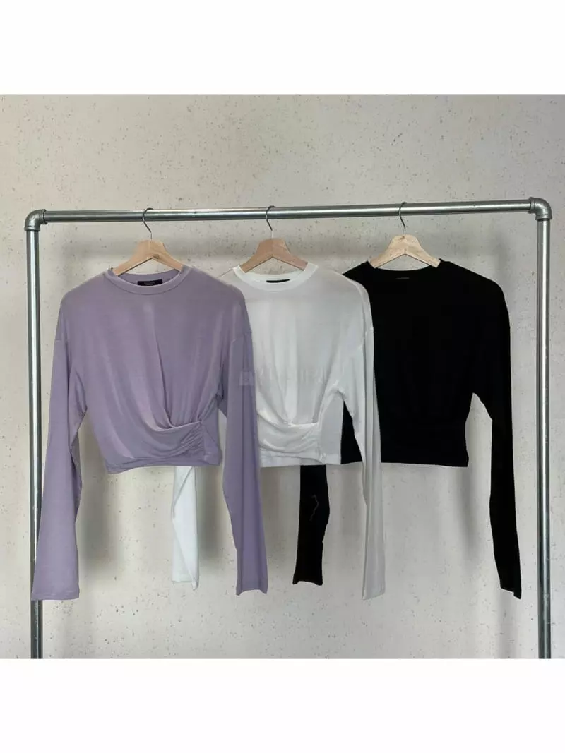 Talktalk - Korean Women Fashion - #shopsmall - Basil Crop Tee - 4