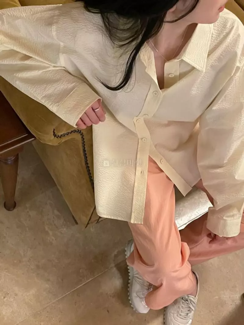 Taste - Korean Women Fashion - #momslook - Bubble Shirt