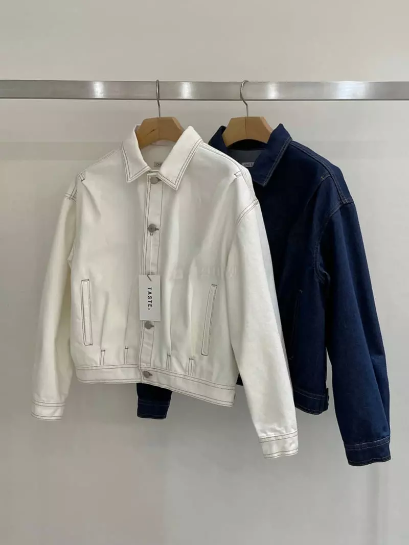 Taste - Korean Women Fashion - #shopsmall - Remo Denim Jacket - 2
