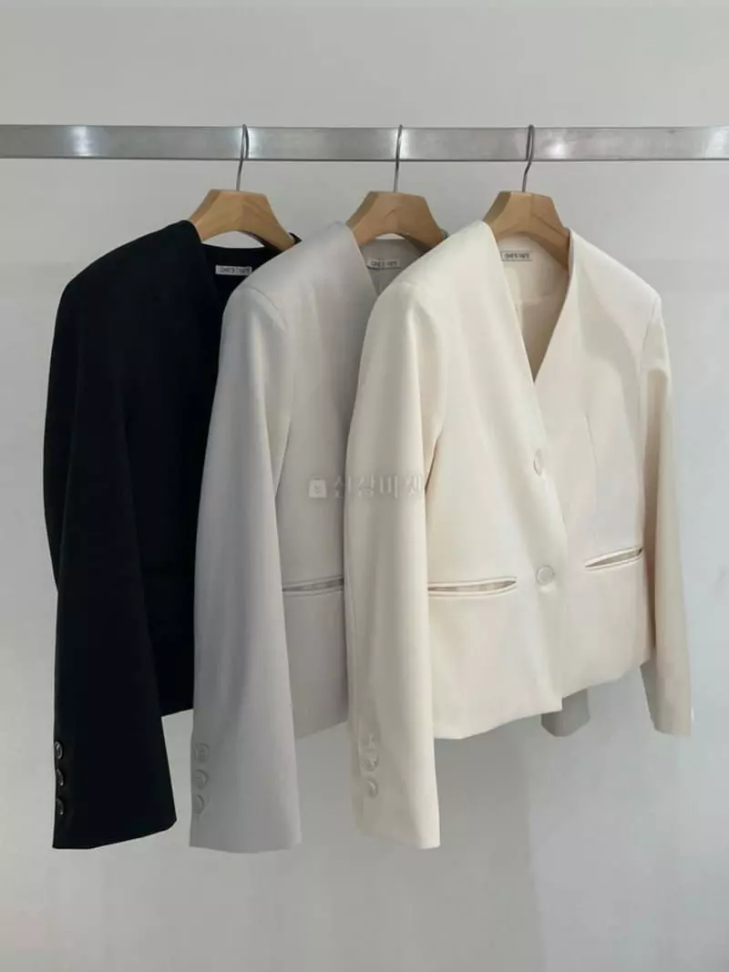 Taste - Korean Women Fashion - #vintageinspired - Pintuck Jacket - 2