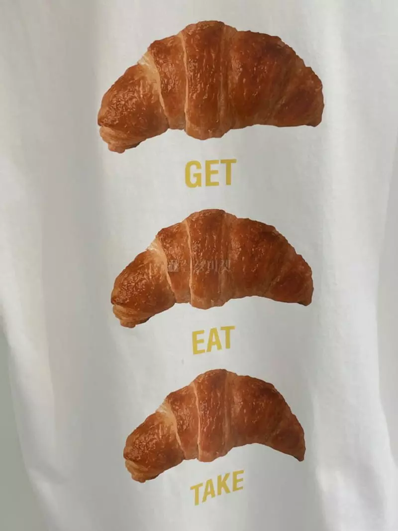 Taste - Korean Women Fashion - #momslook - Croissant Tee - 4